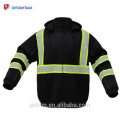 Atacado 100% Poliéster Fleece Moletom Com Capuz Alta Visibilidade Cal / Preto Reflective Safety Workwear Hi Vis Moletom Com Capuz